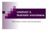 UNIDAD 3. Nutrición microbiana - depa.fquim.unam.mxdepa.fquim.unam.mx/amyd/archivero/9_MetabolismoMicrobianoModif... · intermediarios de esa ruta puede ser oxidado por una coenzima.