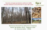 Quanta energia possiamo sottrarre dalle foreste italiane ... · Dr. Vanessa Gallo – FIPER . Quanta energia possiamo sottrarre dalle foreste italiane senza ferirle? Il caso del Lazio