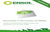 Bienvenido al Newsletter de ENSOL - ensolsa.com · granos, granza y tierra. Como precaución, siempre revisar la malla superior en busca de alguna sustancia extraña o semillas de