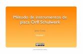 portada orff schulwerk - escueladeverano.net ·  Método de instrumentos de placa Orff Schulwerk Jaime Cores Volumen I