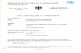  · Physikalisch-Technische Bundesanstalt OIML Certificate No. R60/2000-DE1-10.08 This Certificate does not bestow any form of legal international approval.