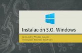 Instalación S.O. Windows · No se puede instalar un S.O de 32 bits en un procesador de 64 bits, ya ... como un navegador ... Envía a Microsoft y a sus partners de confianza algunos