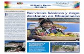 Separata departamental Chuquisaca … · Desarrollo de Bélgica ges-tionaron el Programa de Apoyo al Riego Comunitario (PARC) y ... La producción agropecuaria de Sucre rural y Yotala