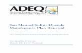 San Manuel Sulfur Dioxide Maintenance Plan Renewalstatic.azdeq.gov/pn/sip_sanmanuel.pdf · San Manuel Sulfur Dioxide Maintenance Plan Renewal . 1971 Sulfur Dioxide National Ambient