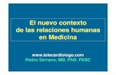 El nuevo contexto de las relaciones humanas en …telecardiologo.com/descargas/24150.pdf · de las relaciones humanas en Medicina. 1.- Los nuevos actores. 2.- El nuevo escenario.
