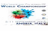 ITF World Championship 2016 - itf-taekwondo.org.ua Andria.pdf · ITF World Championship 2016 – Andria, Italy PAGE 4 OF 17 VERSION: 1.00, LAST UPDATE: 2014-11-18, 22:00 3 ABOUT THE