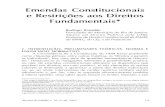 Emendas Constitucionais e Restrições aos Direitos ... · Revista da EMERJ, v. 10, nº 38, 2007 79 Emendas Constitucionais e Restrições aos Direitos Fundamentais* Rodrigo Brandão