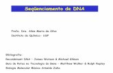 Seqüenciamento de DNA - iq.usp.br · Sequenciamento método de Sanger Obtenção do molde: DNA dupla fita desnaturado Anelamento do “primer” (iniciador) ao molde Primer pode