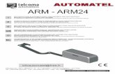V. 04.2008 ARM - ARM24 - enseigne AUTOMATEL techn/anouvellesdocs032009/ARM-istruzioni.pdf · arm - arm24 v. 04.2008 motoriduttore eletromeccanico irreversibile per ante battenti manuale