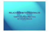 RELACIONES INTERNACIONALES - Difundiendo las Relaciones ... · RELACIONES INTERNACIONALES TEMA 4: TEORÍA Y PRÁCTICA DE LA DIPLOMACIA. ... Desarrollar relaciones económicas, culturales