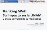 UNAM, 16 de Octubre de 2009 · En un futuro próximo los indicadores Web jugaran un papel relevante en la evaluación de las universidades, por lo que sus sedes web deben reflejar