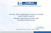 Guía del Módulo Ejecución del PpR para Reprogramación de ... · de costos, centros de costo, clasificación de productos y dominio de clasificación productos en ejecución ...