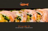 59 46 80 20 · 4 sushi box 10 box 12 box 20 box special menuer yeah mix yeah nigiri maki 12 maki 6 maki 24 Billederne er eksempler. Indholdet af menuerne kan variere.