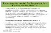 La protección social. Declaración sobre Justicia Social ...white.lim.ilo.org/.../repdominicana_jul2011/5proteccionsocial.pdf · la ampliación de la seguridad social a todas las