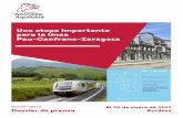 Una etapa importante para la línea Pau-Canfranc-Zaragoza · gradiente de 55 ‰. ... Con la puesta en servicio de locomotoras cada vez más potentes, sobre todo si la línea Pau-Zaragoza