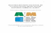 SEGUNDA REUNIÓN NACIONAL DE LA ASOCIACIÓN … de ponencias-Amek 2018.pdf · Tuxtla Gutiérrez Chiapas del 24 al 26 de agosto del 2018 “Particularidades en la estructura, función