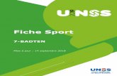 Fiche Sport - unss.org · Introduction La règlementation du sport se réfère à la fois au Règlement Intérieur, au Règlement Fédéral UNSS et à la fiche sport. La fiche sport
