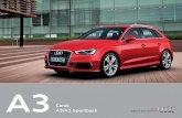 Ceník A3/A3 Sportback - app.audi.czapp.audi.cz/ceniky/A3_cenik.pdf · Audi A3/A3 Sportback – sériová výbava Výbava Attraction: • airbag řidiče a spolujezdce včetně kolenního