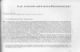La contratransferencia - Lacantera freudiana ...lacanterafreudiana.com.ar/2.1.4.11a ANEXO CLASE 11 S10.pdf · CONTRATRANSFERENCW— contratransferencia se considera simplemente transferencia