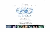 ECOSOC (Consejo Económico y Social) · 2.3 Problemas previamente resueltos La función principal de ECOSOC es apoyar el desarrollo sostenible solucionando problemas económicos,