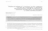 Políticas públicas y turismo en las regiones rurales de Antioquia ...tesis.udea.edu.co/dspace/bitstream/10495/3162/1/GomezAlix_2008... · socioeconómica y de las aglomeraciones