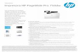 Impresora HP PageWide Pro 750d · Ficha técnica Impresora HP PageWide Pro 750dw Las empresas se mueven rápido y aminorar la marcha implica quedarse atrás. Este es el motivo por