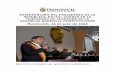 INTERVENCIÓN DEL PRESIDENTE DE LA REPÚBLICA, … · en las capacidades de los ecuatorianos para ... como era costumbre inveterada del ... atendiendo a los intereses de la banca