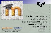La importancia estratégica del software libre para el futuro de … · La importancia estratégica del software libre para el futuro de Moodle Dani Gutiérrez Porset 2007ko ekaina.