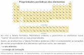 Propriedades periódicas dos elementos · Propriedades periódicas na Tabela Periódica Física e Química – Módulo Q1 – 2. Tabela Periódica – 2.3. Variação do raio atómico