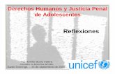 derechos y justicia penal2 - UNICEF · -Consultor en Derechos del Niño-Santo Domingo, – 15 de septiembre de 2009- ... o perfumes importados, es un nadie, una basura; y así la