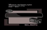 MANUAL DE INSTALAÇÃO - Elgin · Placa de instalação Cabo de alimentação (1) (Somente modelo s Bi-Split) (1) Pilhas para o Controle remoto (1) controle remoto (2) Manual de operação