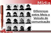 Diferenças entre Meio e Veículo de comunicação · Tipos de Meios de Comunicação Existem 4 definições que diferenciam os meios de comunicação: São os meios visuais, meios