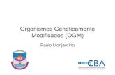 Organismos Geneticamente Modificados (OGM) · Paulo Monjardino . O que são OGM? Organismos que são manipulados geneticamente por técnicas de biotecnologia molecular com vista a
