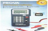 PROVA 123 Multifunction Calibrator - saenco.com sheet/prova123.pdf · PROVA 123 Multifunction Calibrator Electrical Specifications: (23℃±5℃) mA DC Current: (1KΩ Max. Load, 24V