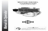 MOTOR DIESEL CHANGCHAI - ccmdobrasil.com.br · Motor à Diesel 2- Introduzir a manivela no furo do eixo de partida. ... 3- Cor da fumaça - Fumaça excessivamente negra indica que