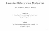 Equações Diferenciais Ordinárias - WordPress Institucionalwp.ufpel.edu.br/jahnecke/files/2015/08/Aula03EDO.pdf · Equações Diferenciais Ordinárias Prof. Guilherme Jahnecke Weymar