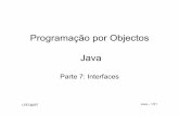 Programação por Objectos Java · LEEC@IST Java – 10/31 Herança de interfaces (1) • Uma interface pode estender mais que uma interface. • As interfaces que são estendidas