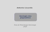 Antonio Liccardo Geologia dos pegmatitos - Geotourism ...geoturismobrasil.com/Material didatico/08 - geologia pegmatitos.pdf · Cristal de tantalita e feldspato caulinizado com folhas