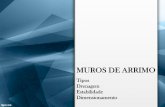 MUROS DE ARRIMO - meumaterialsite.files.wordpress.com · se opõem aos empuxos horizontais pelo peso próprio. • Geralmente, são utilizadas para conter desníveis ... • Desse