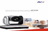 Sistema de câmera de videoconferência VC520 · oVC520 consegue autofoco em muitos elementos e revestimentos. A câmera com zoom ... verticais e de zoom (PTZ), a fim de capturar
