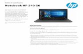 PSG AMS Commercial Notebook Datasheet 2013 · Intel® Celeron® N3060 com placa de vídeo Intel® HD 400 (1,6 GHz de ... são reservados para software de recuperação do sistema.