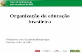 Organização da educação brasileirarepositorio.enap.gov.br/bitstream/1/1019/1/ALBUQUERQUE, Ana... · Organização da educação brasileira Professora: Ana Elizabeth Albuquerque
