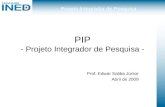 Slide 1 · PPT file · Web viewPIP - Projeto Integrador de Pesquisa - Prof. Edwar Saliba Júnior Abril de 2009 * * * * * * * * * * * * * * Conceito O projeto integrador consiste