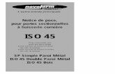 ISO 45 - novoferm.fr · Notice de pose, pour portes sectionnelles à huisserie cornière ISO 45 Porte sectionnelle avec profil anti pince-doigts avec ressorts de torsion à l’avant