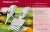 micropipetas electrónicas - socorex.com · Trabalhar com pipetas nunca foi tão fácil e seguro. Cuidadosamente desenvolvida em todos os detalhes, a Acura® electro é uma ferramenta