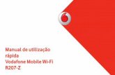 Vodafone Mobile Wi-Fi R207-Z · para Mobile Wi-Fi, dando-lhe um resumo rápido do estado da Mobile Wi-Fi. Mais abaixo, aparecem ainda painéis adicionais com informações sobre a