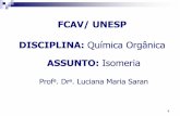 FCAV/ UNESP DISCIPLINA: Química Orgânica · Isomeria Geométrica em Compostos ... Uma maneira muito simples para representar compostos orgânicos em duas dimensões foi introduzida