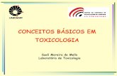 CONCEITOS BÁSICOS EM TOXICOLOGIA - iqm.unicamp.br · toxicocinética III- Fase toxicodinâmica IV- Fase clínica Vias de introdução Dose / concentração Tempo / freqüência Propriedades