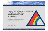 Einsatz der ORACLE Content DB im Rahmen adaptiver ... Berlin... · Prozessübergreifende Kopplung von Inhalten aus ERP, CRM, SCM ... optimalen Umgang mit Inhalten Rekapitulation: