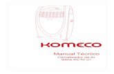 MANUAL TECNICO KC10QC G1 - komeco.com.br DE PORTATEIS/MANUAIS TECNICOS... · Purificador: Possui filtro eletrostático para poeira, e no modo resfriar tem a vantagem de forçar ...